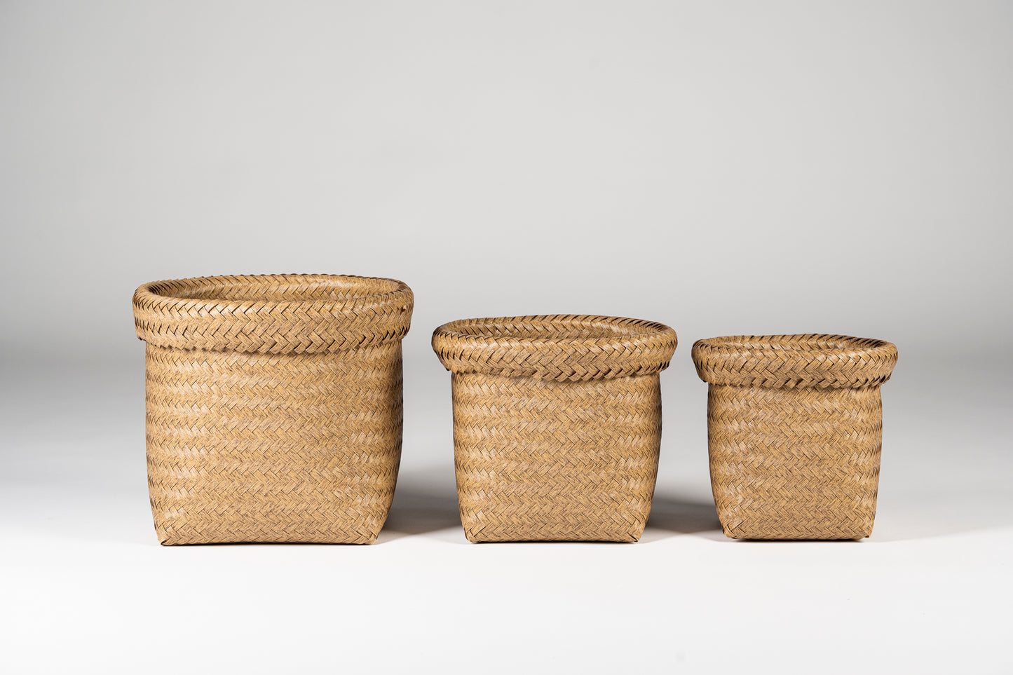 Fold Top Baskets - Set of Three