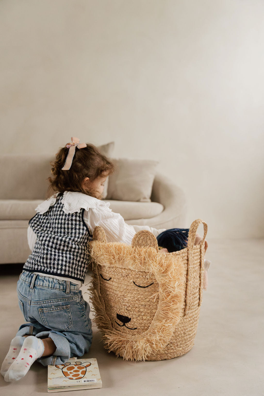Large Lion Basket